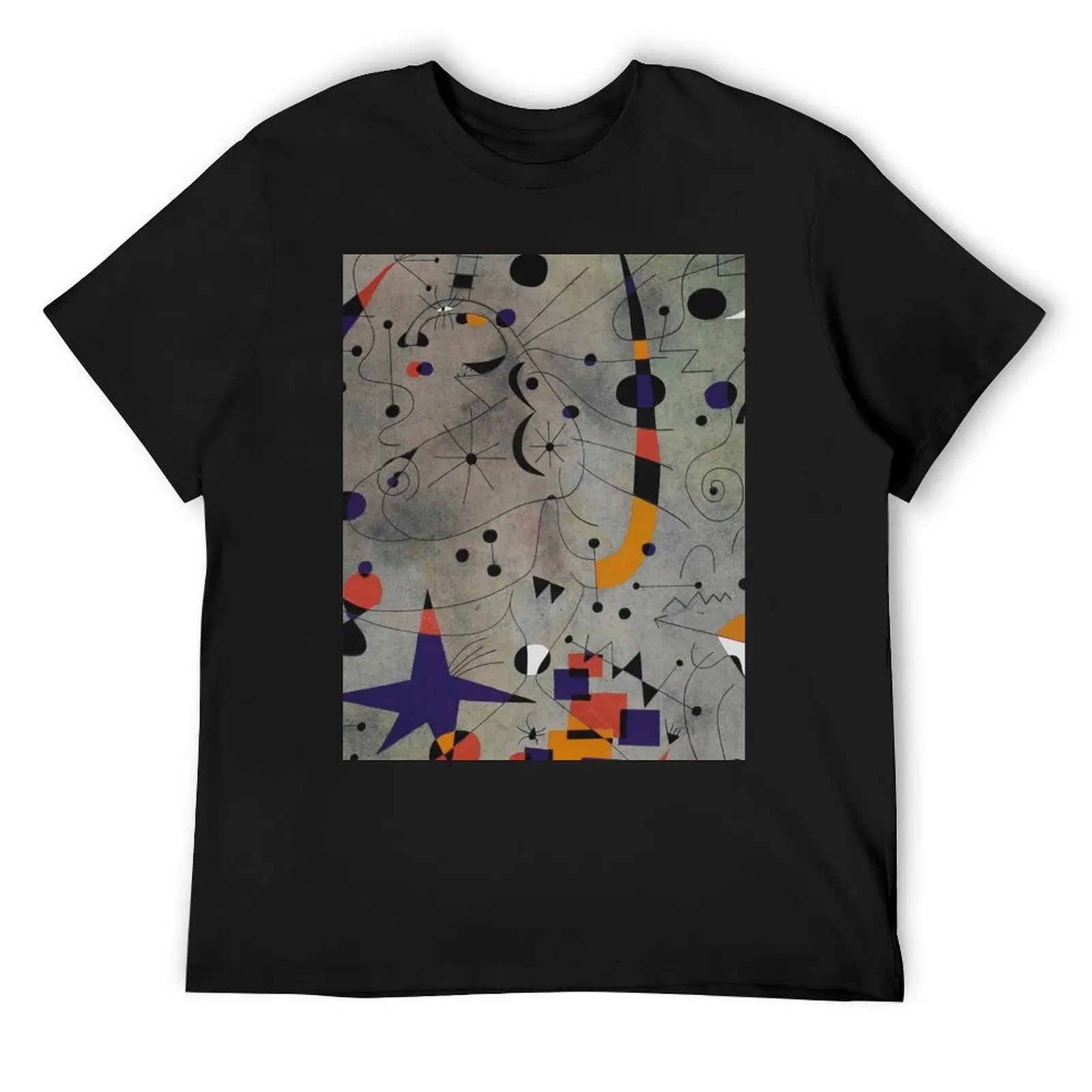 

Joan Miro Abstract Dark Painting T-Shirt T-shirts man basketball graphic tees gifts for boyfriend mens t shirts top quality