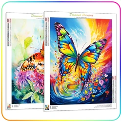 RUOPOTY Butterfly 5D Diamond Painting Kit Animal DIY Full Square Round Drill 5D DIY Paintings For Interior Handmade Gift Crystal