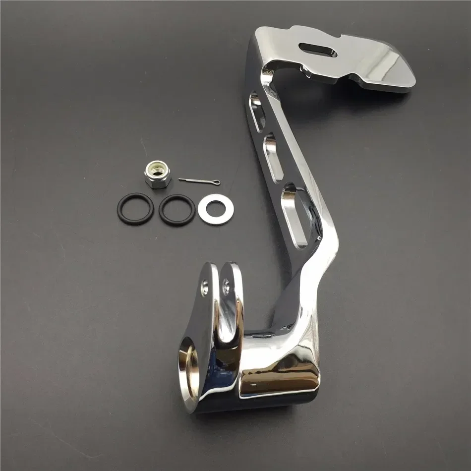 Motorcycle Chrome Billet Rear Brake Pedal Foot Lever Three-Hollow-Out for Harley 2014-later Touring and Trike Road King FLHR