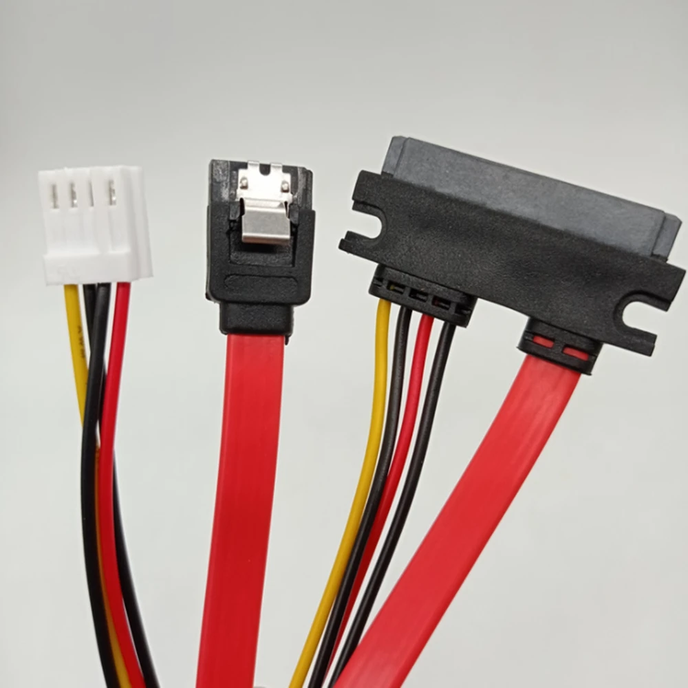 HOT Hard Drive Data Power Supply Integrated Cable Small 4Pin Female & SATA 3.0 Male to SATA 22Pin(7+15Pin) Data Power Cable