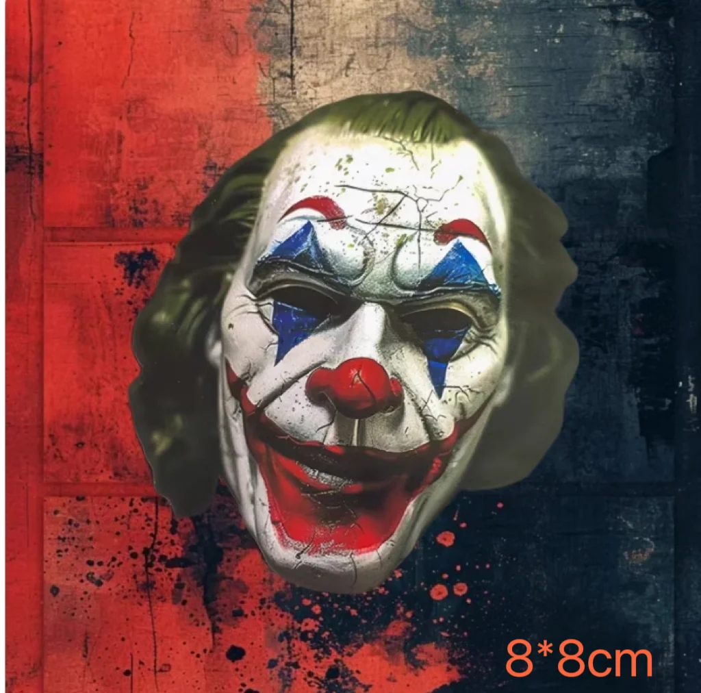 Reflective fashion car personality sticker Original Clown Mask sticker 3D flat car motorcycle waterproof sticker