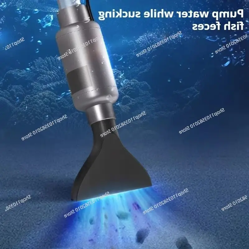 Electric Aquarium Vacuum Sand Cleaner Pump, Large Flow Water Poop Cleaner Automatic Fishbowl Washer Cleaning Tools