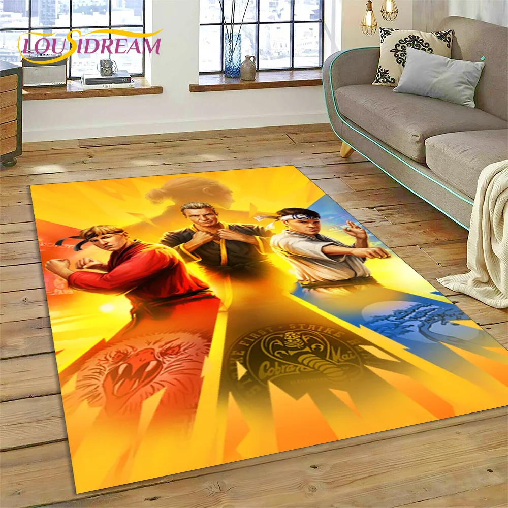 

3D Cobra Kai Classics TV Amanda Karate Rug Carpet for Living Room Bedroom Decor,Floor Mat Non-slip Decoration for Sofa Doormat