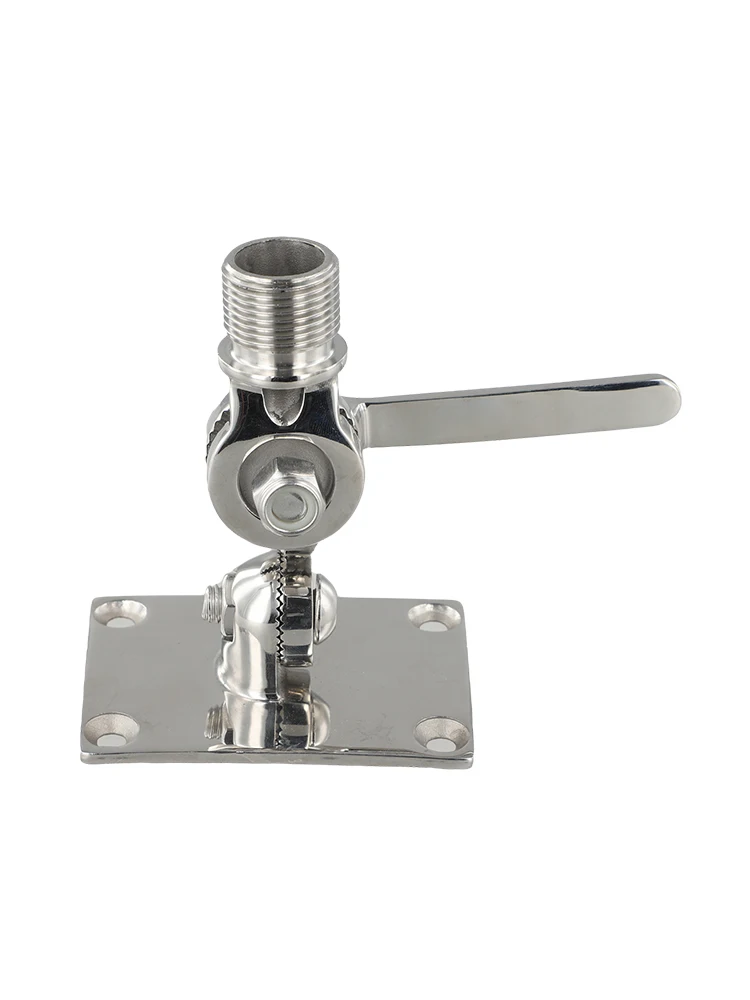 System Dual Swiveling Mount Adjustable Antenna Base 316 Stainless Steel Construction Compact Base Size 93mm X 64mm