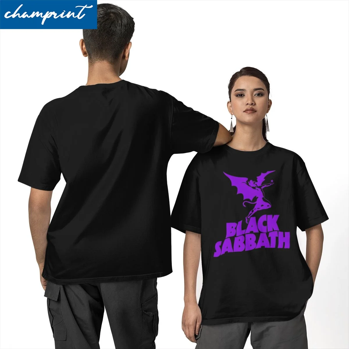 

Black Metal Rock Band Sabbaths Tshirt Unisex Cotton Clothes Novelty Metal Rock Round Neck Short Sleeve