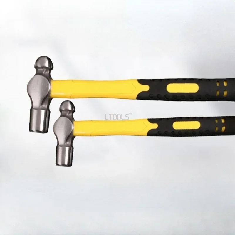 Round head hammer rubber handle round head nail hammer woodworking furniture installation integrated nail hammer manual tool