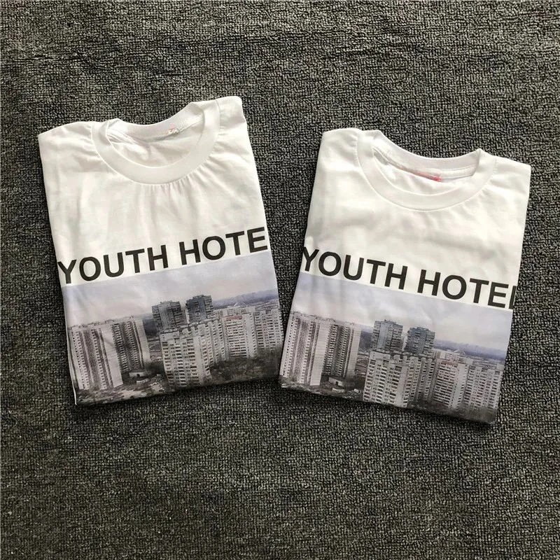 Gosha Building Long Sleeve Youth Hotel Russian 032c HD Digital Print Loose Tide Brand  Women  Long Sleeve T-shirt Clothing