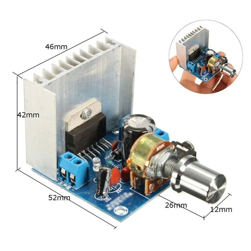 Kit amplificateur de carte amélioré, 15W + 15W, 2 canaux, 4 à 8Ω, technologie des canaux touristiques, 2x15W, AC/DC, durable, tout neuf