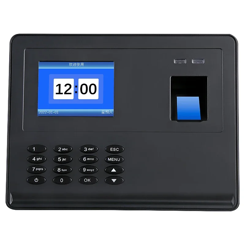 CN-sistema de máquina biométrica de asistencia con huellas dactilares, teclado para empleados, reloj de tiempo eléctrico, grabadora, gestión de datos F02H