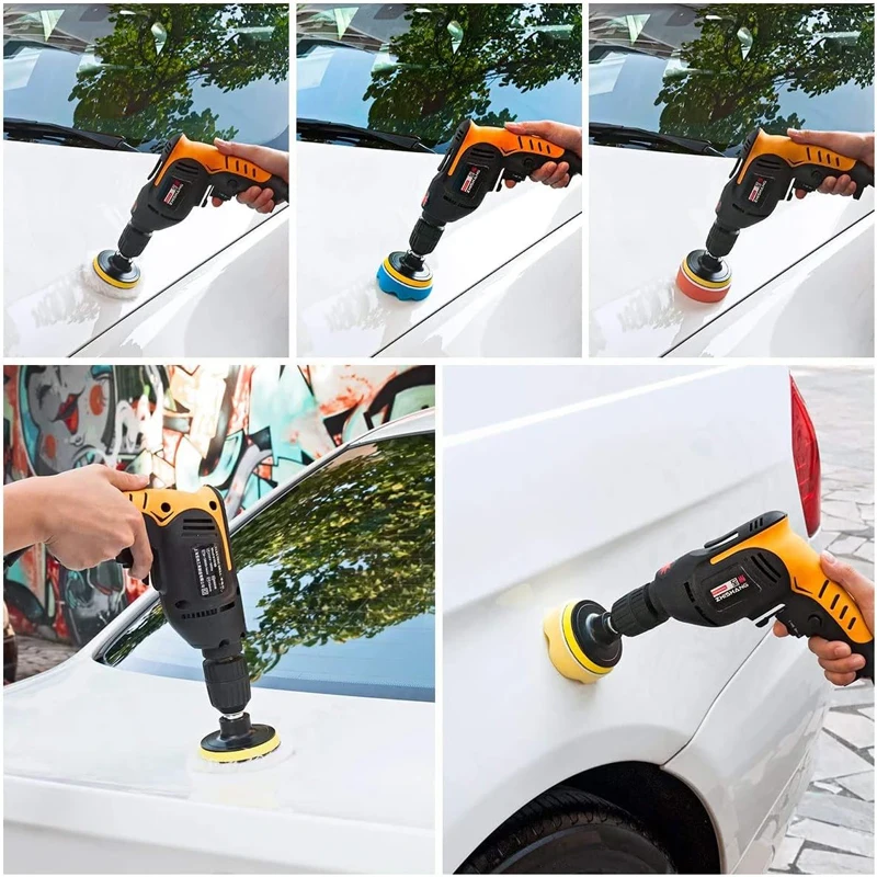 3/4/5'' Car Polishing Disc 11Pcs/Set Buffing Sponge Pads