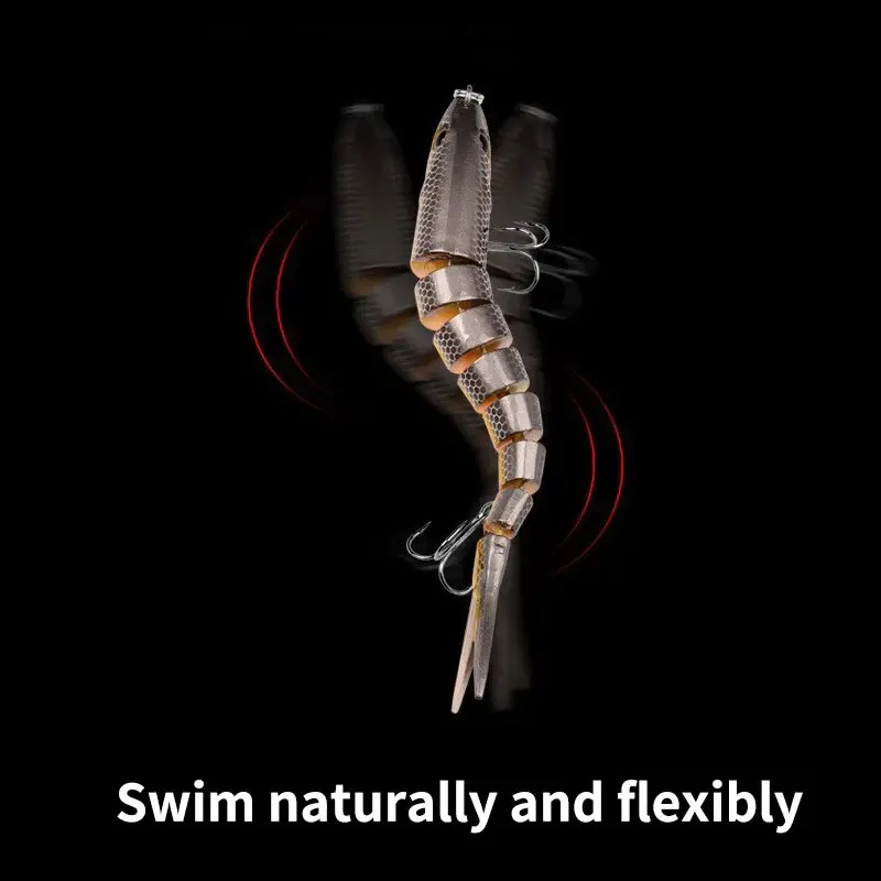 8 Segment Swimbait Fishing Lure 3pcs Set 135mm 19g Multi Jointed Slow Sinking Bionic 3D Eyes Fishing Tackles image 5