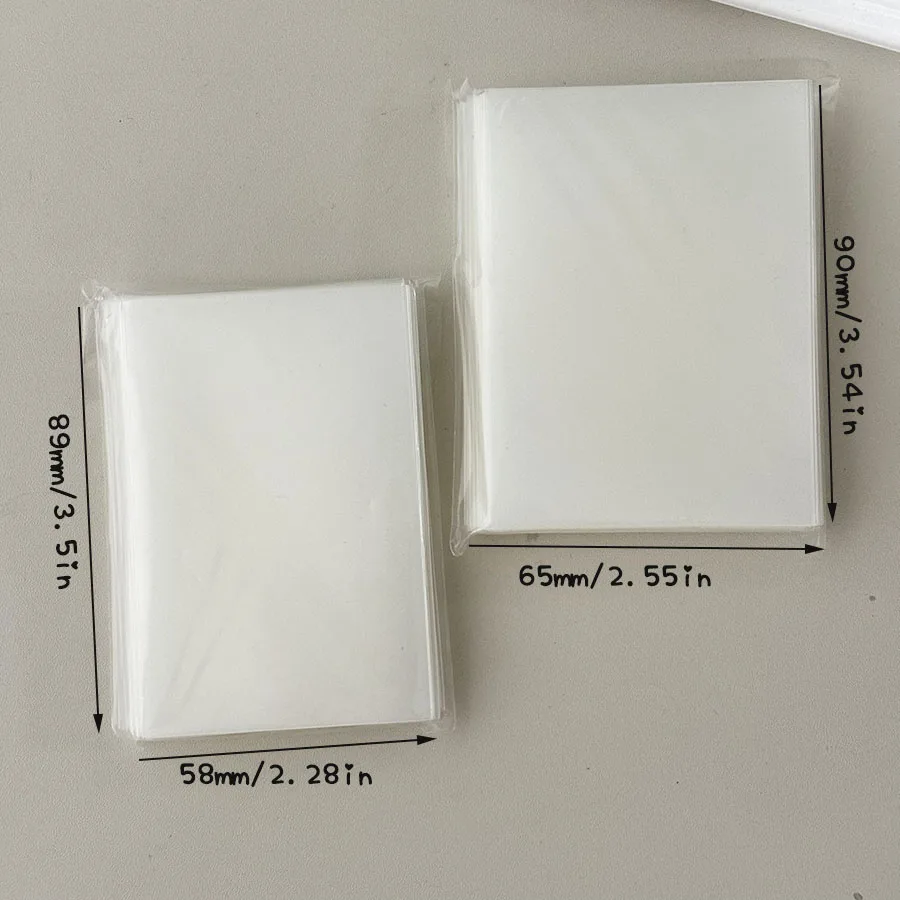 

SKYSONIC New Arrival 58x89mm 50pcs Matte Frosted Card Sleeves, 65x90mm POP Clear Films, Postcards Organizer Holder