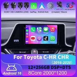 Android 16 For Toyota C-HR CHR 2016 - 2020 Right hand drive Car Radio Multimedia Video Player Navigation stereo GPS
