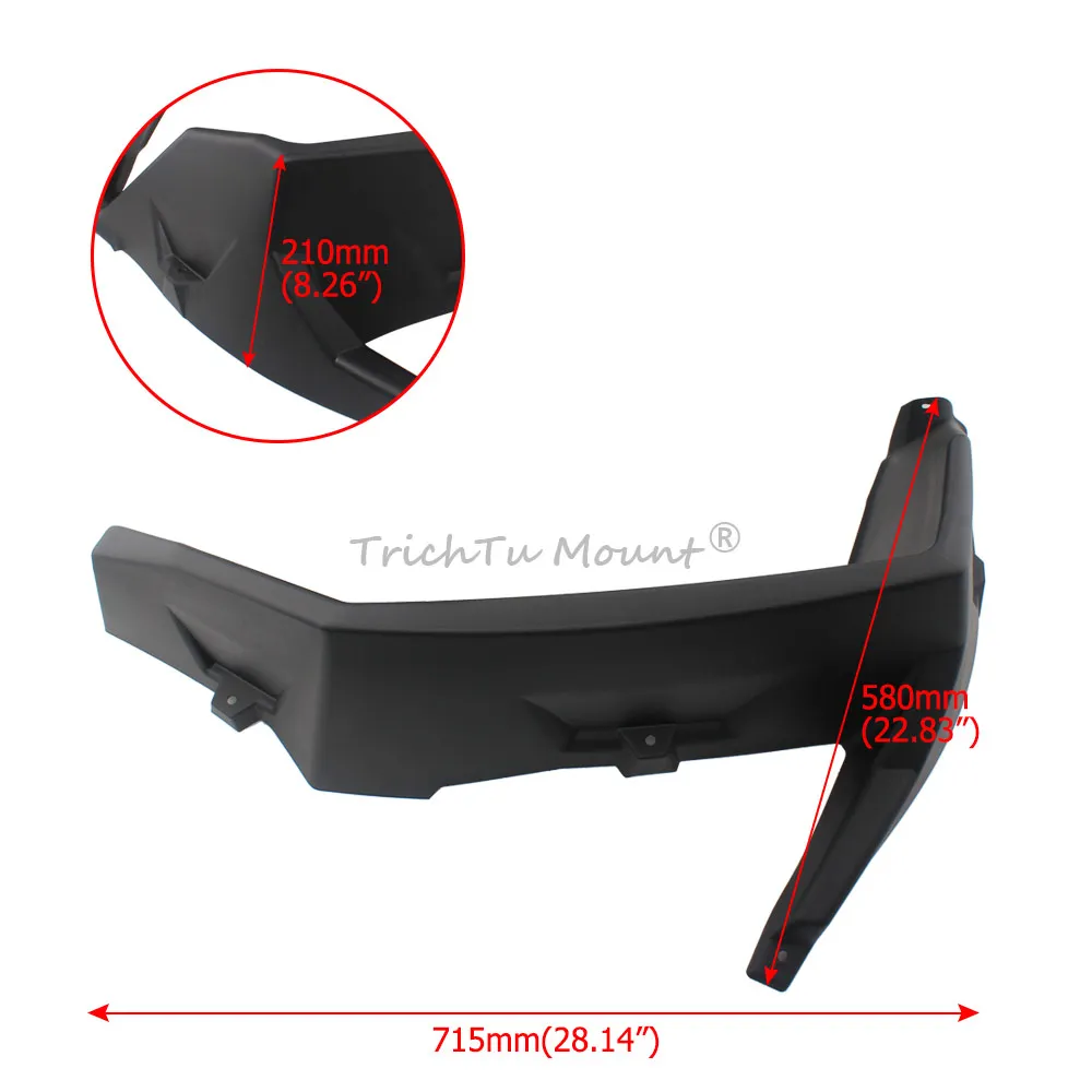 For Polaris RZR XP Turbo S S4 Trail 4 900 1000 2014-2024 ABS UTV Accessories Front Fender Flares Extensions Black Splash Shield