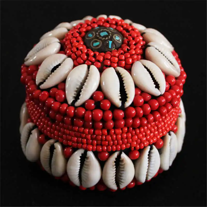 Tibetan Ethnic Jewelry Box Hand Covered With Shells Jewelry Boxes Small Big 6cm 8cm 10cm TJB904