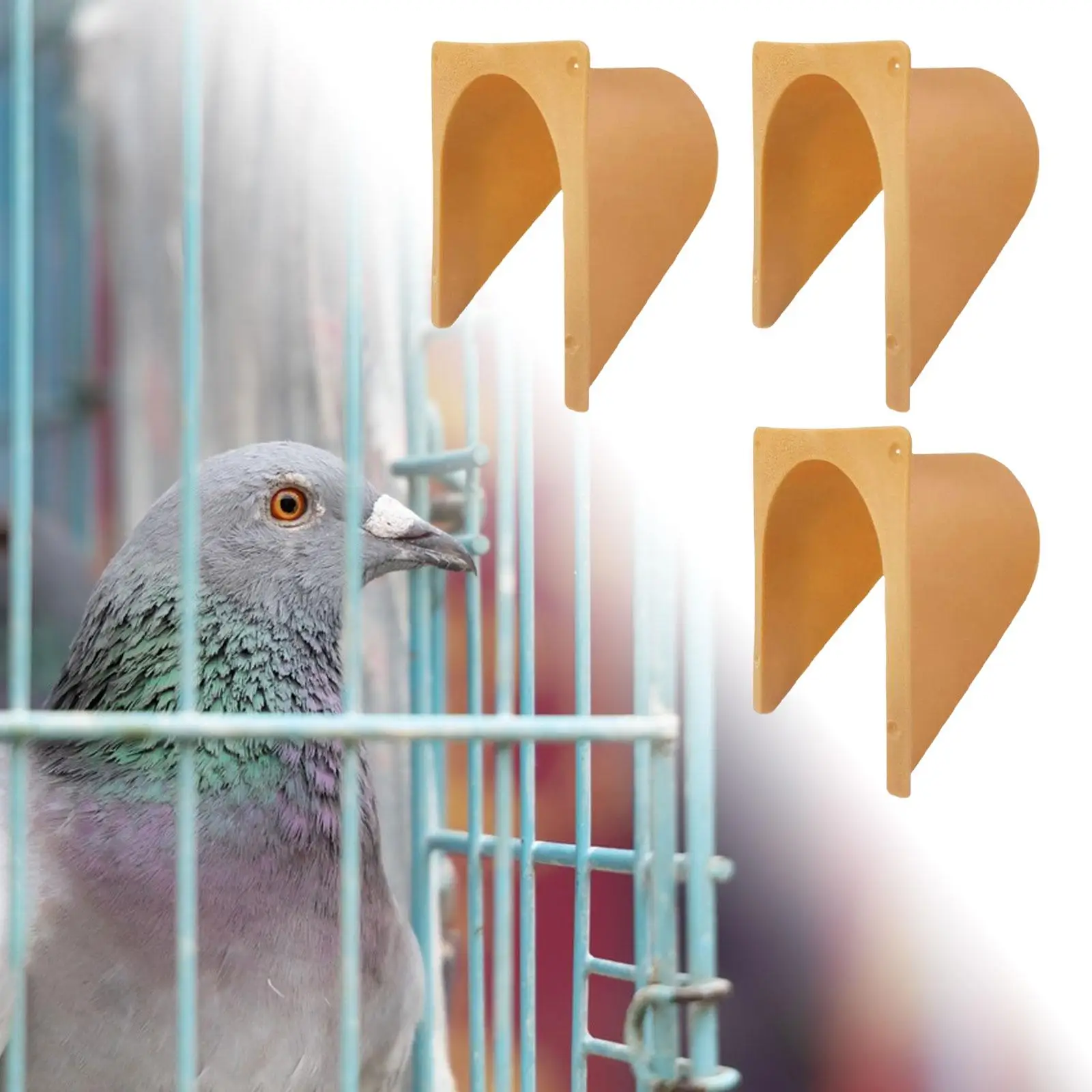 3 Pieces Homing Pigeon House Door Barrier Free High Strength Rounded Corner Entrance Door for Pet Bird House Flying Pigeon Birds