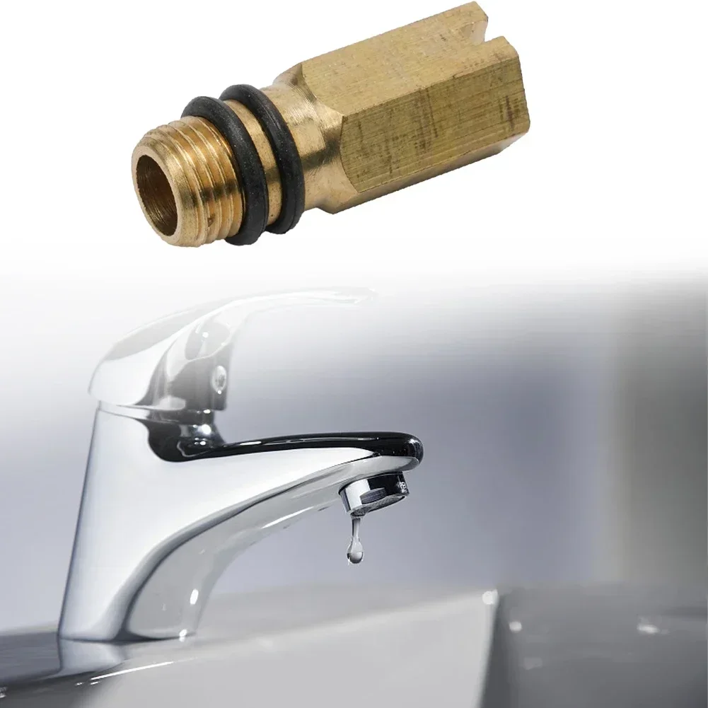 M10 Blindstopfen für kalten und heißen Wasserhahn, Messing-Wasserhahn-Loch-Einlass, umgewandelte Küchenarmatur, flexible Rohr-Endkappe für die Küche