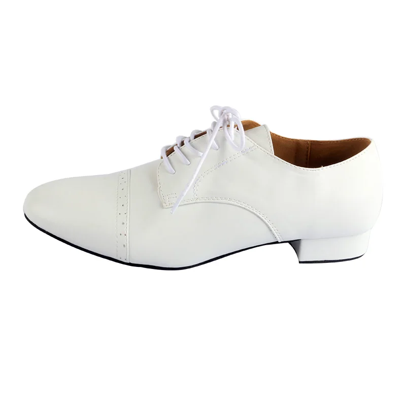 

Танцевальные туфли Wedopus с закрытым носком, мужские, на кожаной подошве, белые, для бальных танцев, 2,5 см