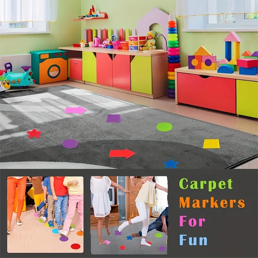 20 Carpet Markers For Seating: 4 Inch Magic Spot Markers For Students, Teachers, Social Distancing & Classroom Decoration