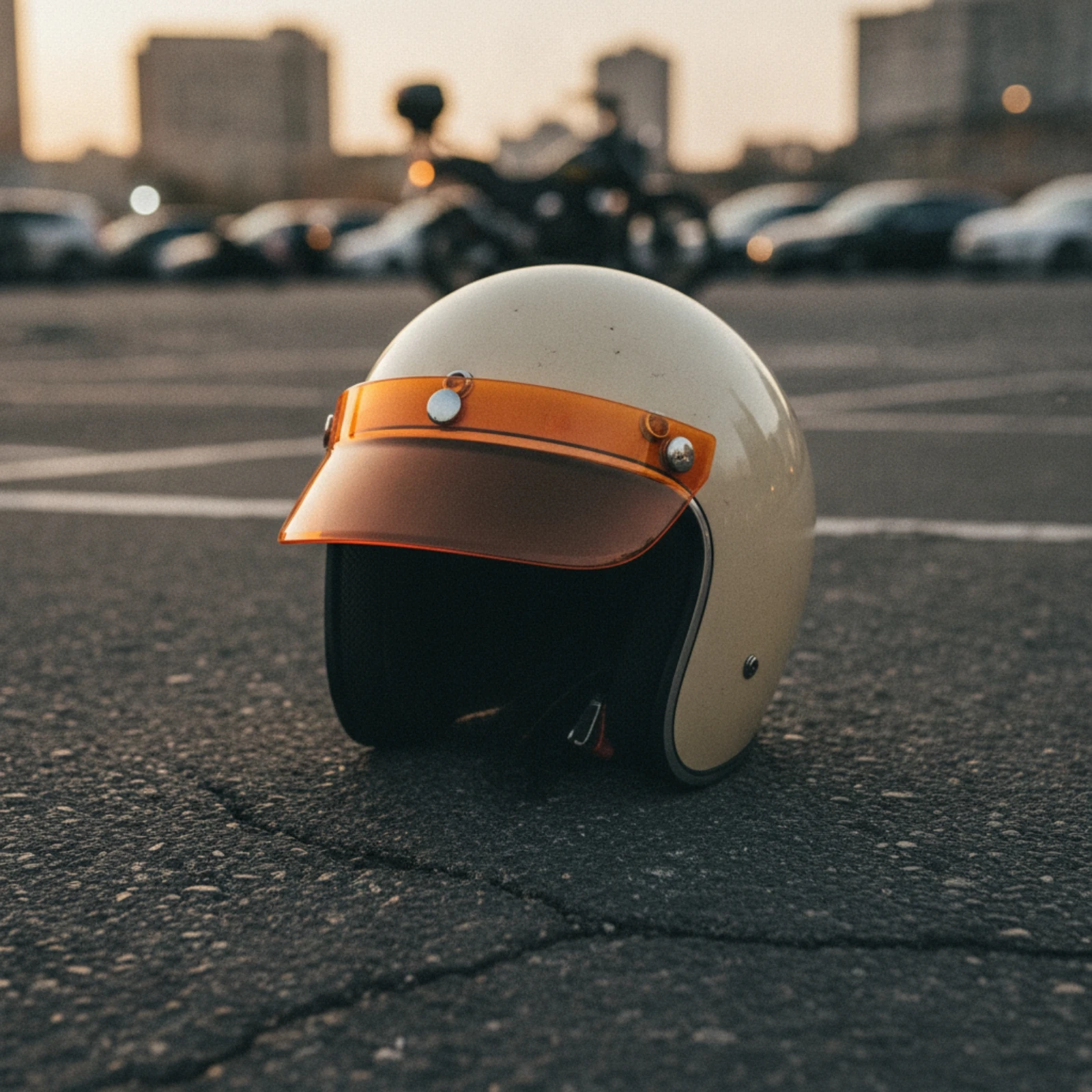 Motorcycle Helmet Visor Windproof 3-Snap Visor Heavy-Duty for Motorcyclists, Daily Commuting