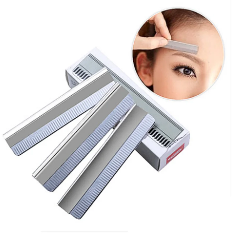 10pcs Permanent Makeup Eyebrow Trimmer Maquiagem Special Beauty Makeup ToolEyebrow Razor Stainless Steel Scraping Eyebrow Blade