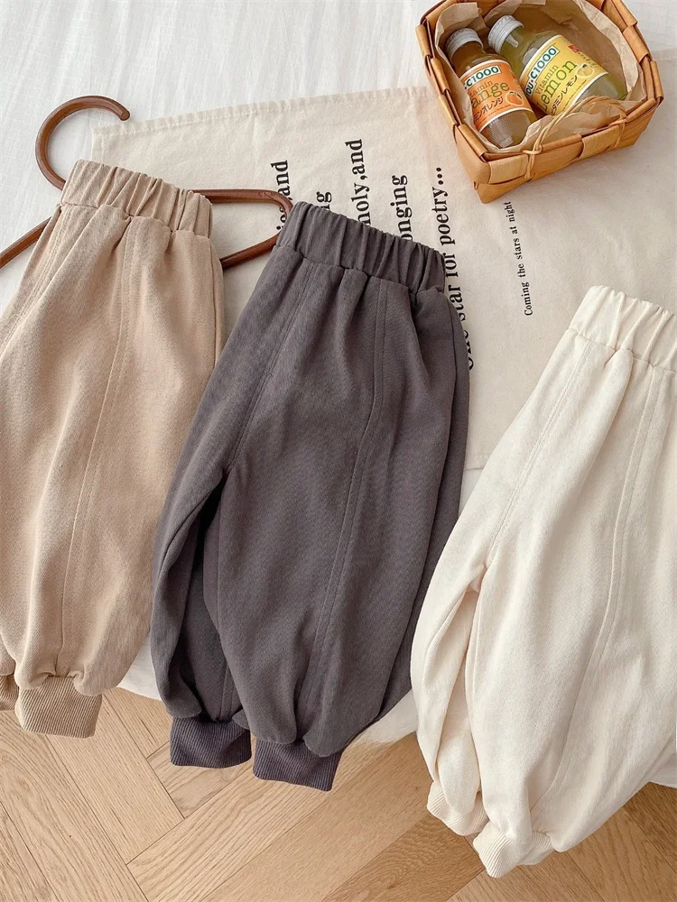 

Детские спортивные брюки свободного кроя с эластичными манжетами, летние, новинка, цветной вариант