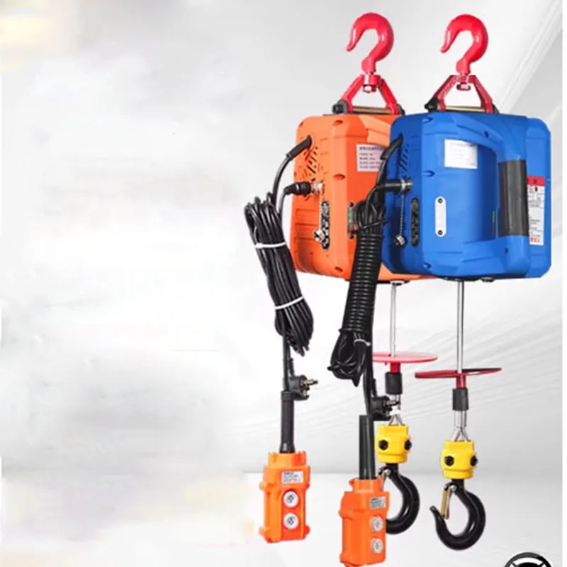 Микроэлектрическая таль, кран 220 В, бытовой небольшой подъемный двигатель, беспроводная таль с дистанционным управлением, тяговая электрическая таль