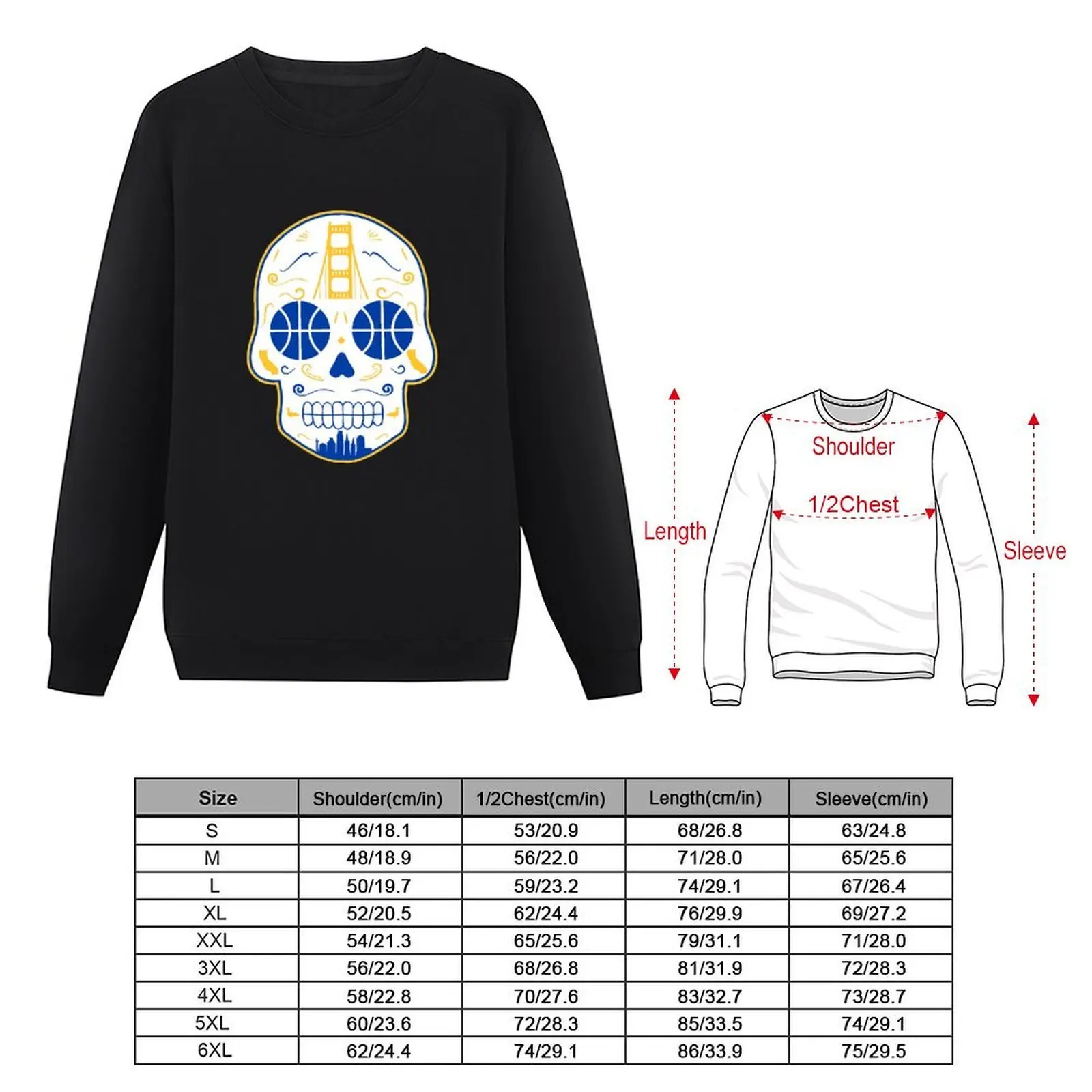 Golden State Sugar Skull Pullover mens clothes blouse tracksuits winter clothes new hoodies and sweatshirts