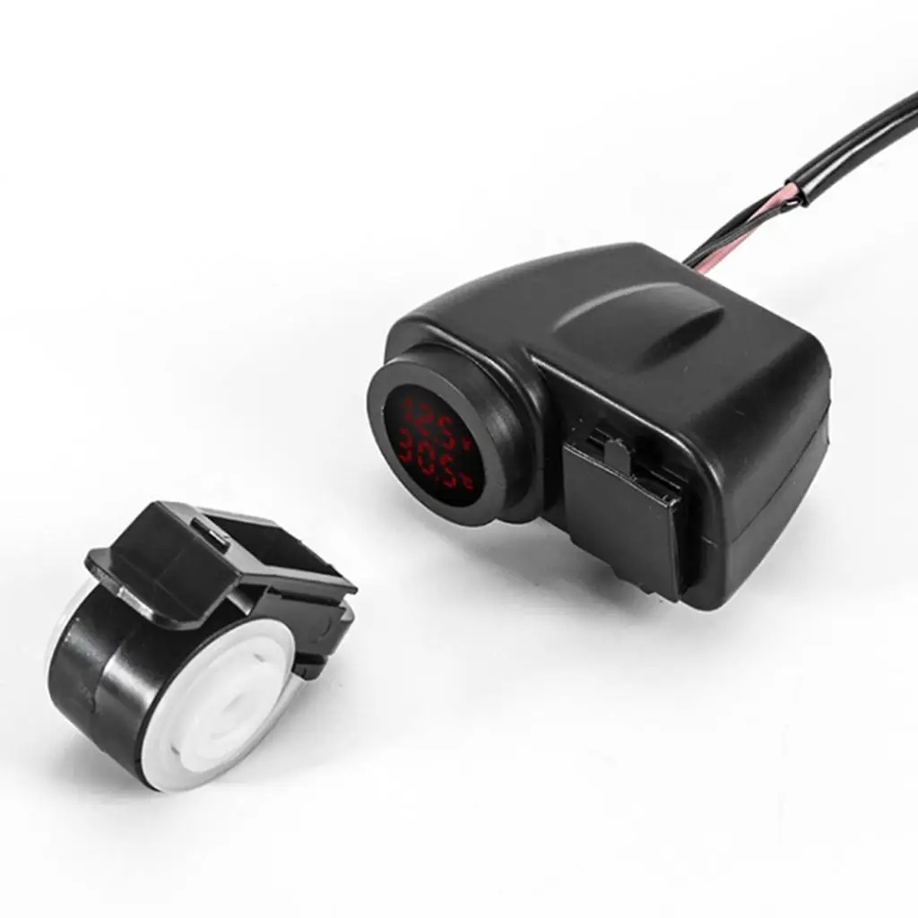 Motorbike GPS Charger Dual USB Socket Waterproof Dustproof LED Display Mount Hole for Motorcycle Plastic Handlebar - view 6