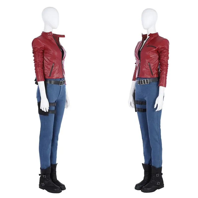 أنثى ريدفيلد تأثيري حلي معطف جلد أحمر السراويل الملحقات كلير كوس مجموعة كاملة والقطع الفردية تباع ty'4 #3