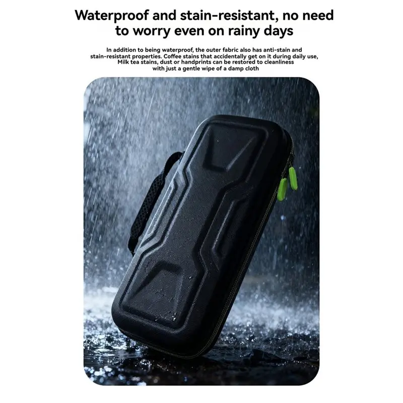 AED6-Para ROG Ally X Estojo de Transporte Portátil em EVA à Prova de Choque para Console de Jogos com Protetor de Tela + Capa para Joystick