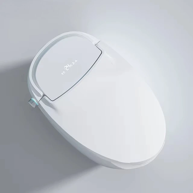 Hotel One Piece Floor Mounted Elongated Ceramic Smart Toilet with Remote Control and Warm Air Drying Function