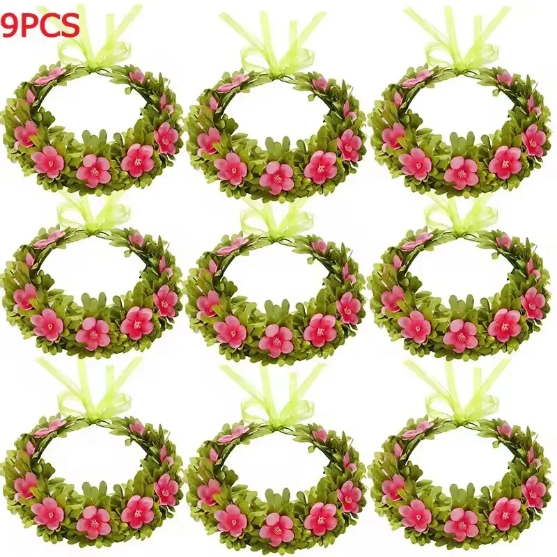 

Girls Moana Garland Flower Wreath Headdress Kid Adult Princess Costume Play Accessory Vaiana Floral Headgear Wig