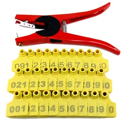 Farm Animal Ear Tags, Livestock Supplies, Plastic TPU Identification Label, Cow, Cattle, Goats, Sheep, 100Pcs