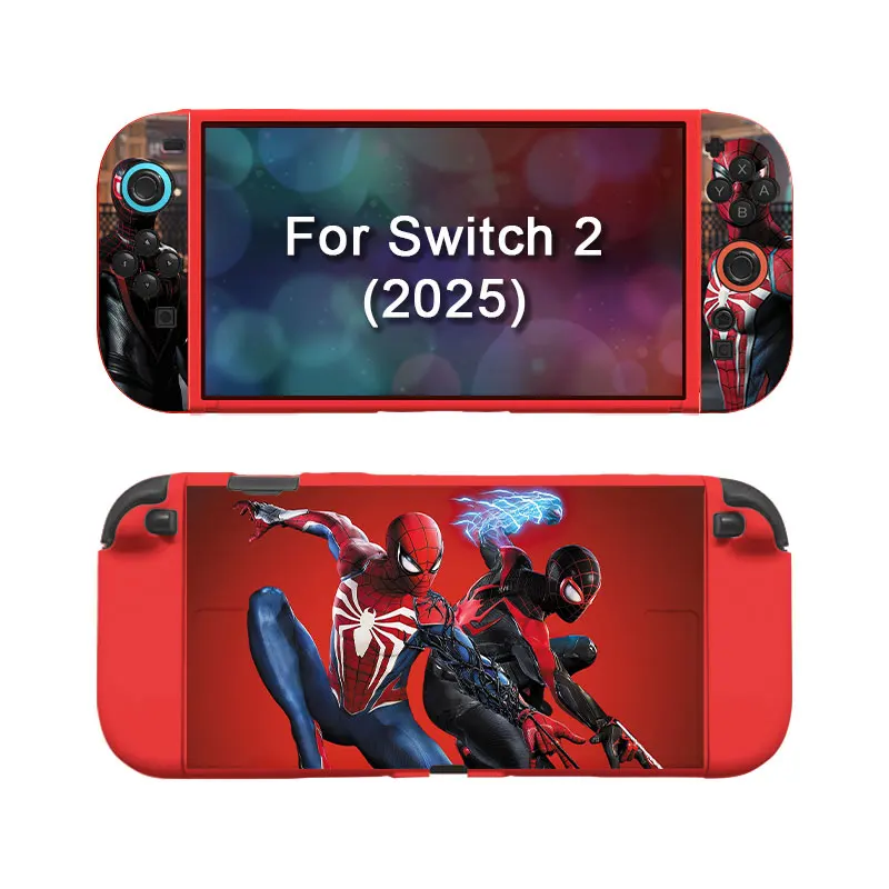 

Защитный чехол «Человек-герой» для Nintendo Switch 2 2025 Joy Con, кожный чехол, мягкий силиконовый чехол из ТПУ, аксессуары
