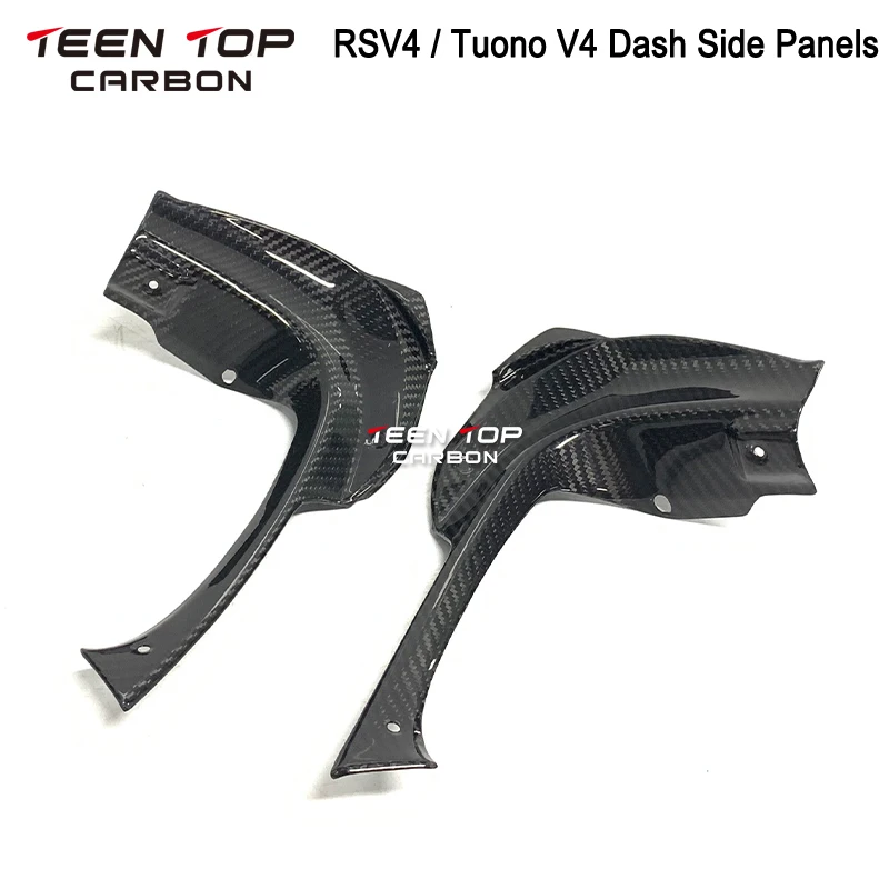 For Aprilia Tuono V4 RSV4 Motorcycle Dash Side Panels Covers 2021+ RSV4 Front Side Cockpit Fairing Panels TuonoV4 Carbon Fiber