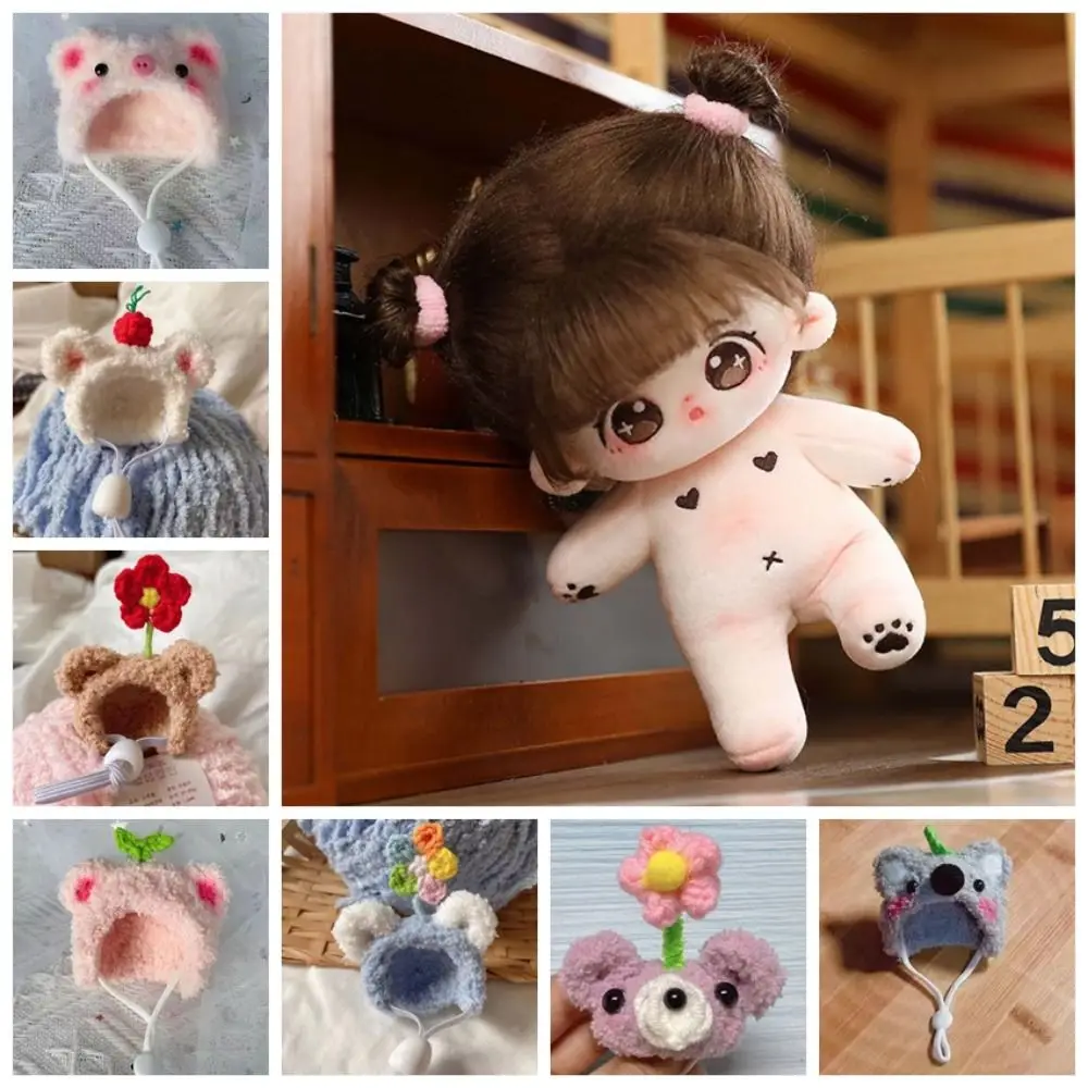 Doll Accessories Plush Hamster Cap Hand Crocheted Mini Cotton Doll Hat Cute DIY Doll Hat Girl's Toy