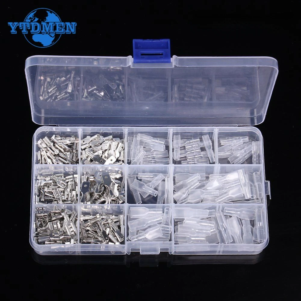 150PCS 2.8/4.8/6.3mm Insulated Male and Female Crimp Terminal Connector Car Speaker Wire Connector Assorted Kit