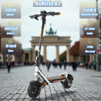 A1 Electric Scooter 800W Motor E-Scooter 48V13Ah Battery 45KM/H Speed 45KM Range Folding EScooters All-Terrain 10-inch Tires