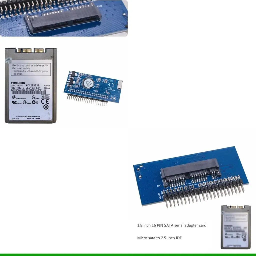 

U55C Laptop MSATA to IDE Adapter, 2.5 Inch Serial MSATA HDD Hard Disk Drive or SSD to 44 Pin Male PATA Port Converter