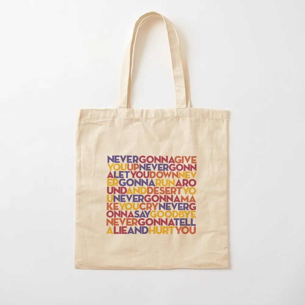Rickroll (Never Gonna Give You Up) v.1 Tote Bag hand bag ladies Beach bag Canvas Portable shopping