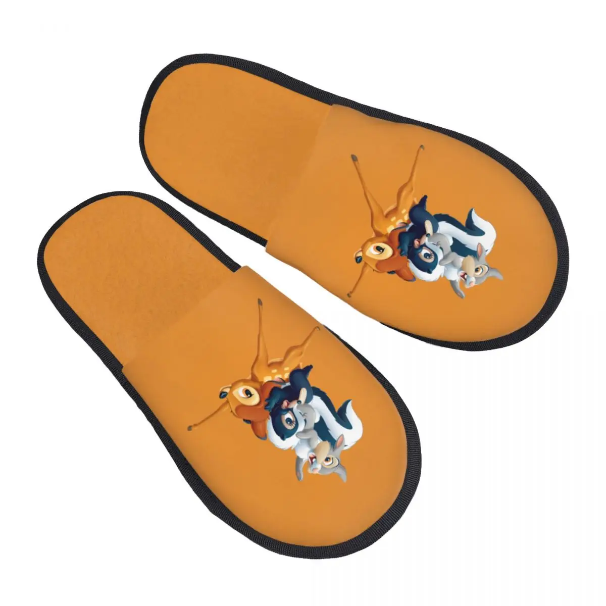 

Изготовленные на заказ тапочки из пены с эффектом памяти Бэмби, женские мягкие теплые домашние тапочки с героями мультфильмов оленя