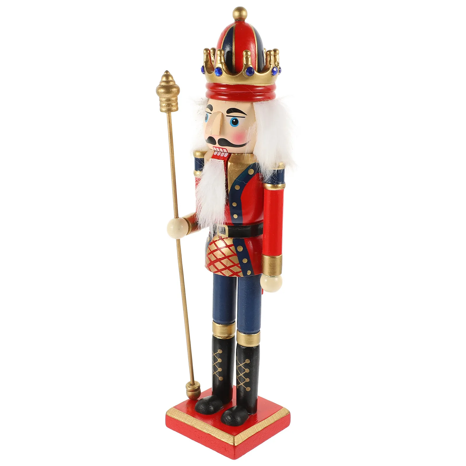

Wooden Nutcracker Christmas Decoration Premium Wood Xmas Tabletop Ornament Indoor Desktop Decor Holiday Nutcracker Figure Xmas