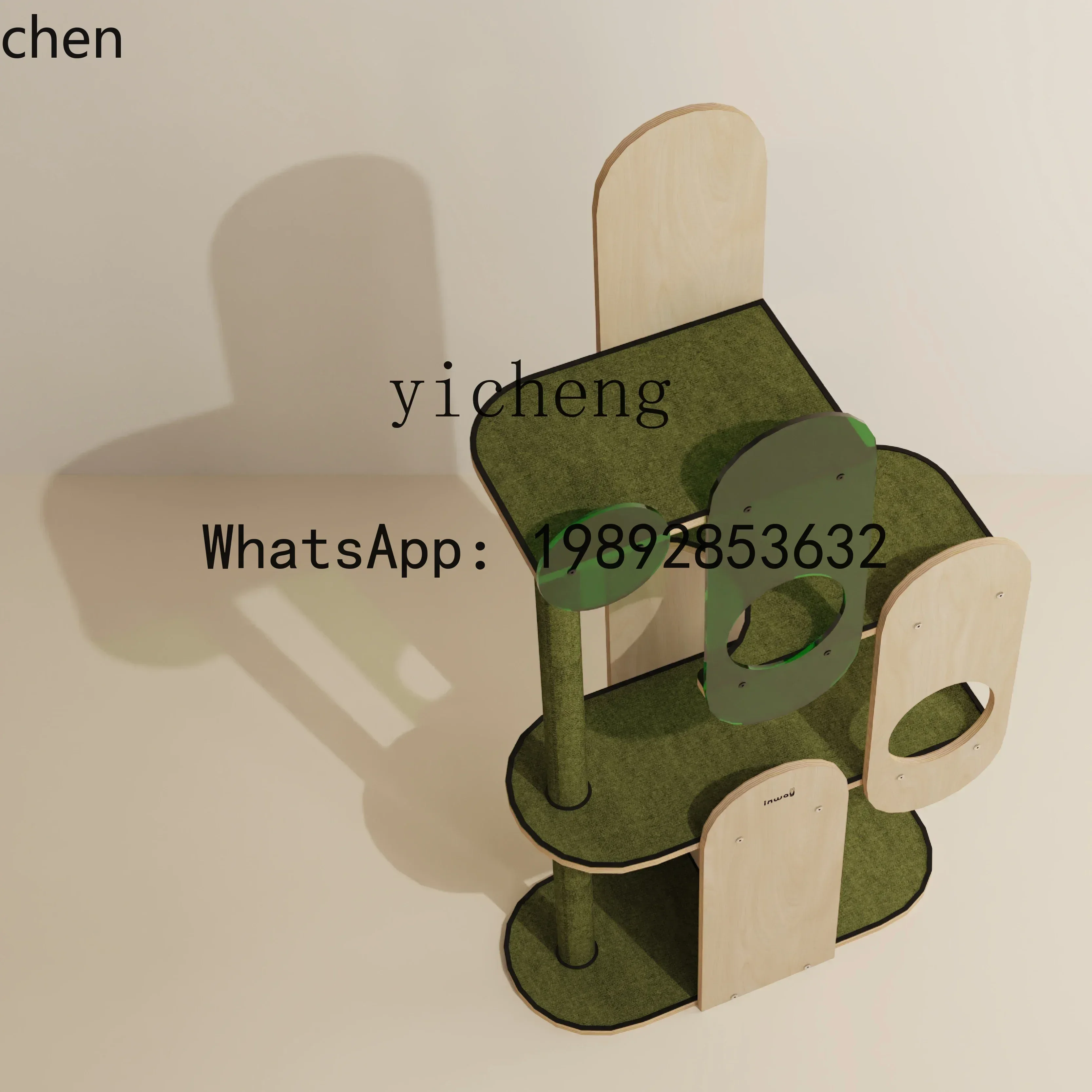 Kratka dla kota HT, wieża z kołyszą, platforma do skakania, solidne gniazdo, platforma panoramiczna, mała, do użytku domowego.