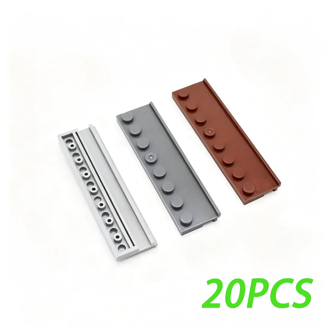 50g/20PCS Technology Building Part 30586 8x2 with Slotted Door Track One Side MOC Toys Accessories Bricks DIY Gift