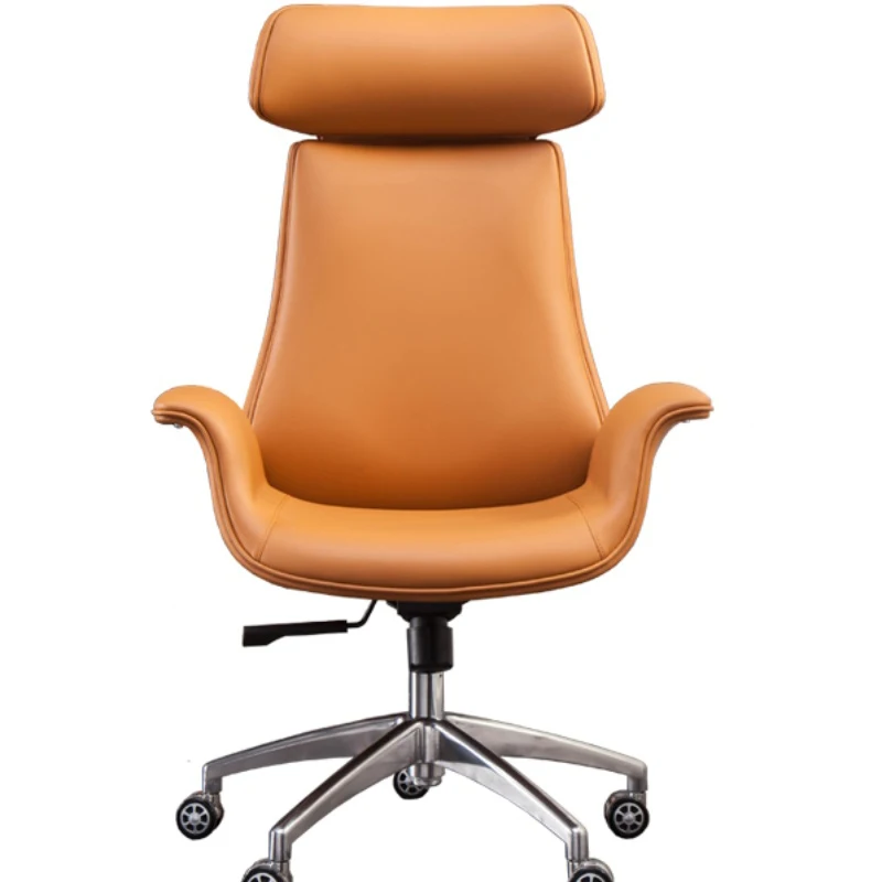 Leather Orange Waterproof Office Chair Vintage Glides Bulk Luxury Comfy Office Chair Home Adhd Cadeiras De Escritorio Furniture