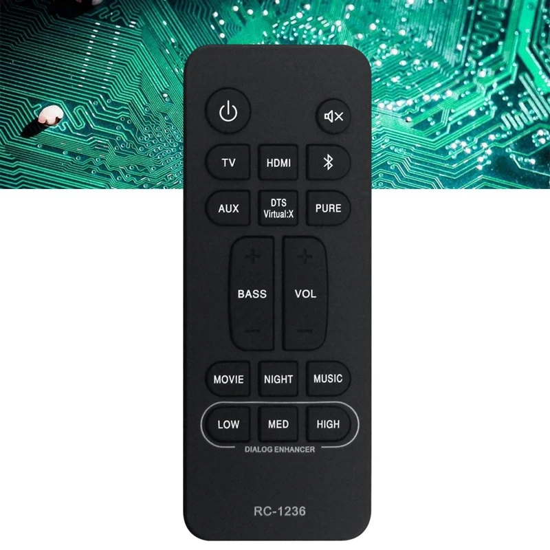 Denon 홈 시어터 사운드 바 시스템 RC1236 DHT-S216 DHTS216 DHT-S216H DHTS216H 용 RC-1236 리모콘 교체