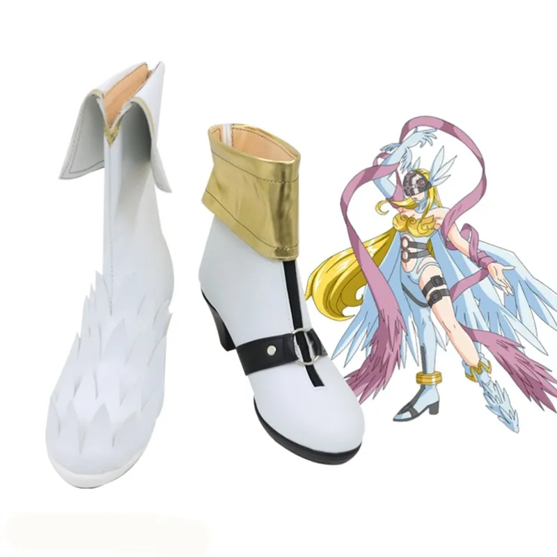 멋진 여성 소녀 앤지우몬 코스프레 의상 할로윈 만화 애니메이션 코스튬 여성용 코스프레 신발 액세서리 코스튬 부츠