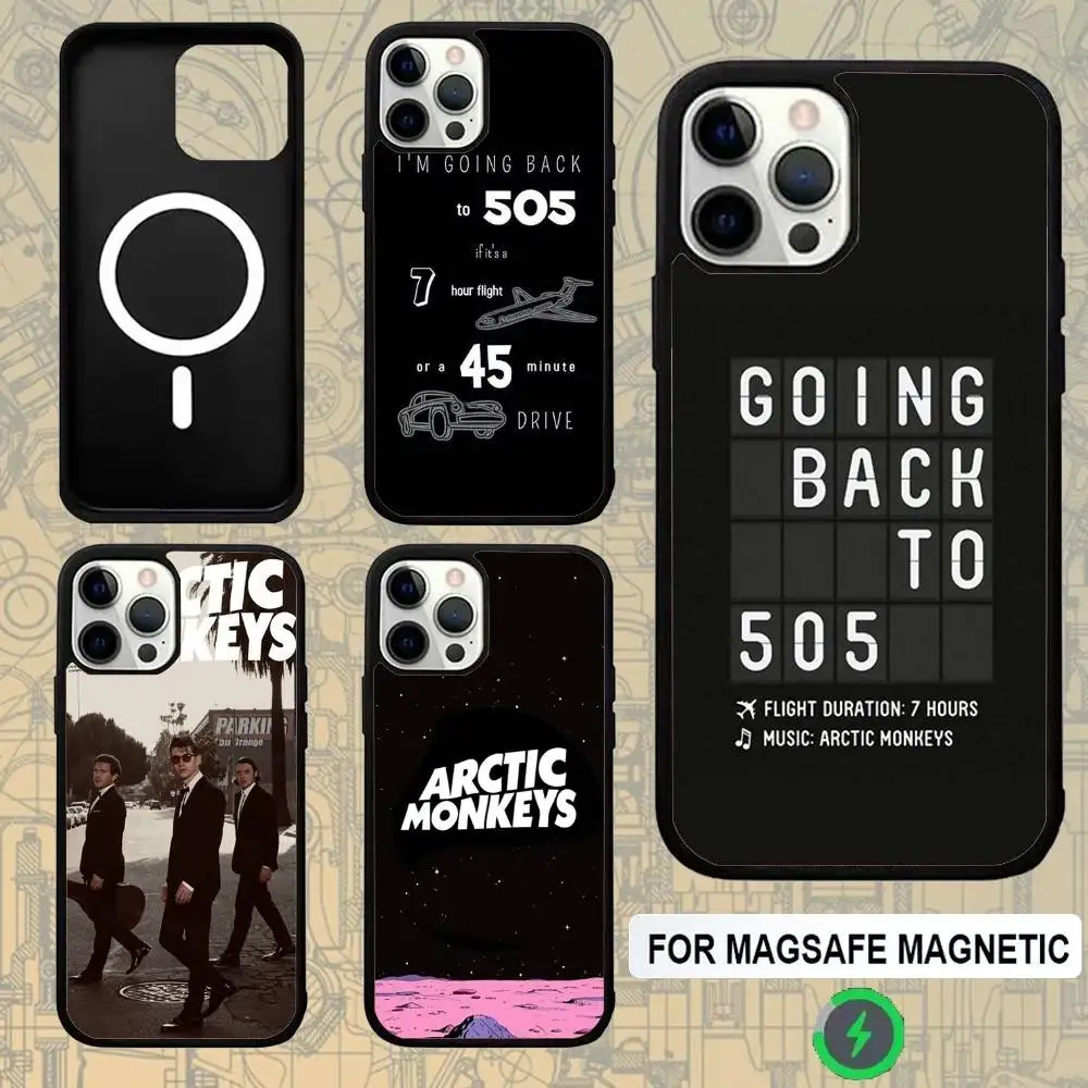 

Band A-Arctic M-Monkeys For Magsafe Wireless Charger Case For iPhone 15,16,17,13,14,11,12,Pro,Max,Plus,E,Air,Mini Protection