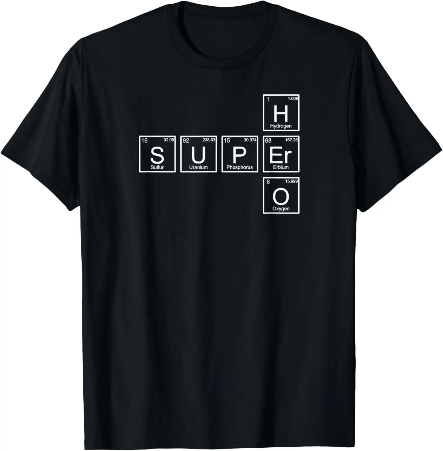 Super Hero Periodic Table Elements T-Shirt